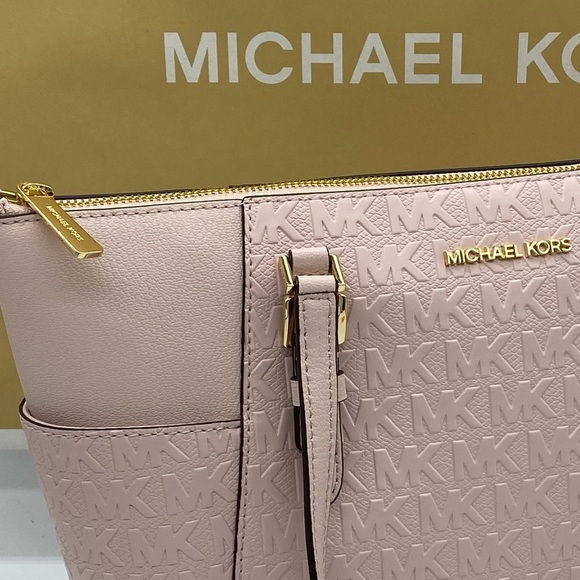 MICHAEL KORS CHARLOTTE LARGE TZ TOTE POWDER BLUSH - Picture 12 of 16